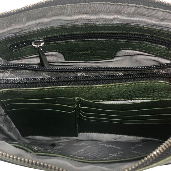 GIANNI CONTI Green Leather Crossbody Handbag - Picture 11 of 13